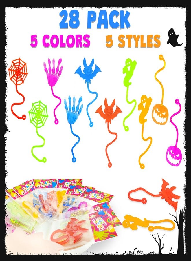 Leetous Halloween Treat Non Candy for Kids 28 PCS, Sticky Hands Toys Gifts Prizes for Toddlers, Halloween Goody Bag Bucket Pinata Stuffer Fillers,Birthday Preschool Party Favor Supplies Trinket for Boys Girls - Image 3